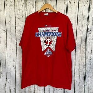 Majestic Authentic 2008 World Series Philadelphia Phillies Champions XL NWOT